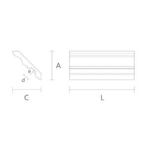 Classic handcrafted crown moulding oak